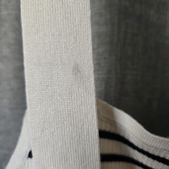 Beach Lunch Lounge Striped Ribbed Tank Top Black & White NWT Size M - Picture 6 of 6